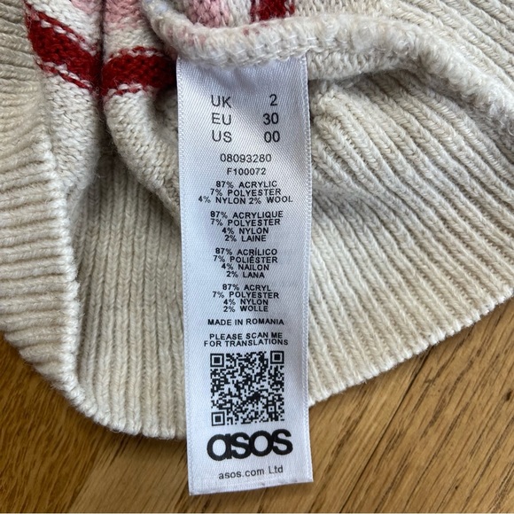 ASOS Patterned Sweater Size 00 EUC - Picture 7 of 9